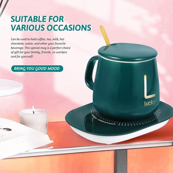 electric heated coffee mug with temperature controlled pad (random color) - Image 10