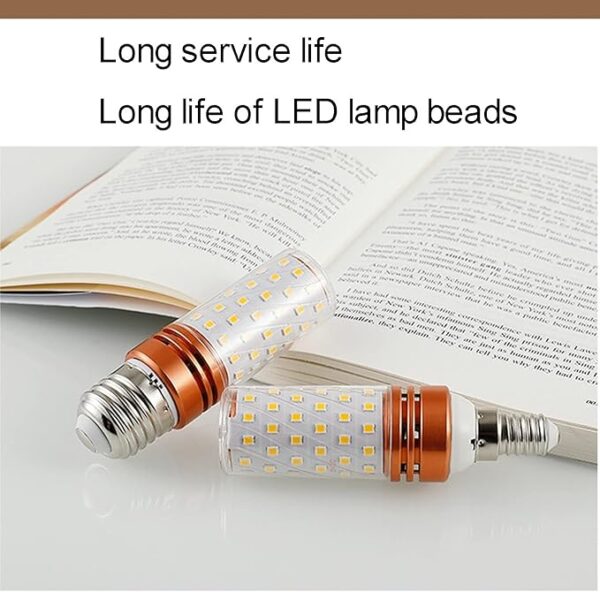 e14 led corn light lamp bulb | 3 in 1 light modes chandelier, candle led light for home & decoration - 12w/16w - Image 6