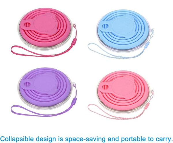 cute telescopic collapsible silicone foldable cup / water bottle (random color) - Image 2
