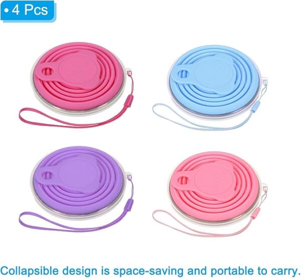 cute telescopic collapsible silicone foldable cup / water bottle (random color) - Image 5