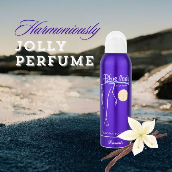 rasasi body spray ( blue lady ) - 200ml sensual and bold fragrance premium quality | luxury fragrance body spray for women ( original ) - Image 2