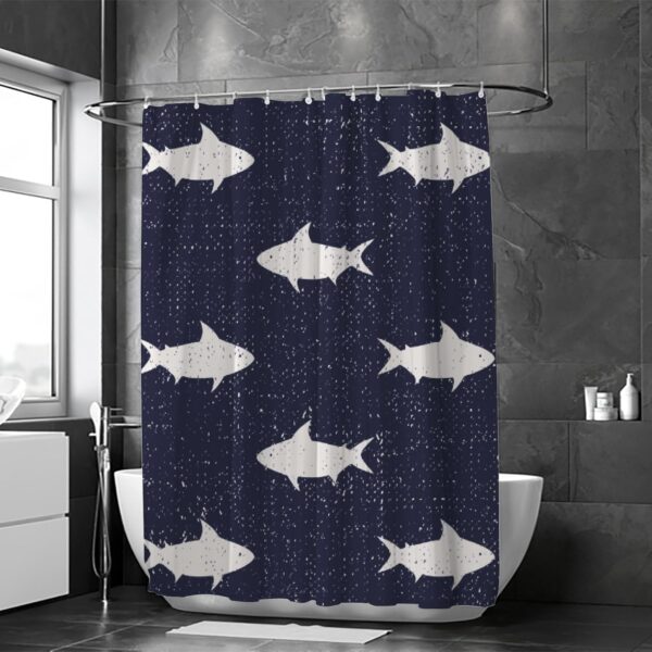 bathroom shower curtain ,modern waterproof with 12 hooks(random ) - Image 5