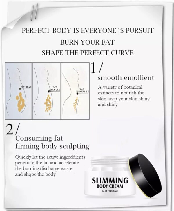 aichun beauty slimming body cream burning fat shrinking firming reducing wrinkles non-irritating | 3 days effective 100ml - Image 6