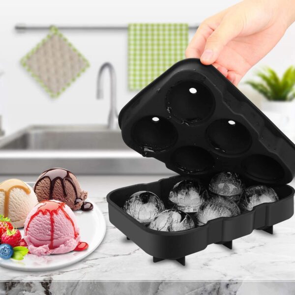 1 pc ice cubes tray, 6-grid ice cubes maker round ice cubes tray silicone ice mold party bar (random color)