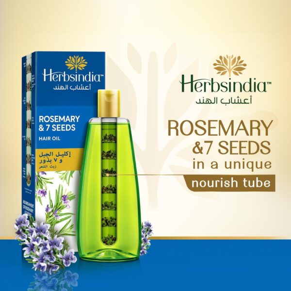 herbs india 7 seed hair oil with rosemary - 280 ml | nourishing herbal oil for lush, healthy hair - Image 5
