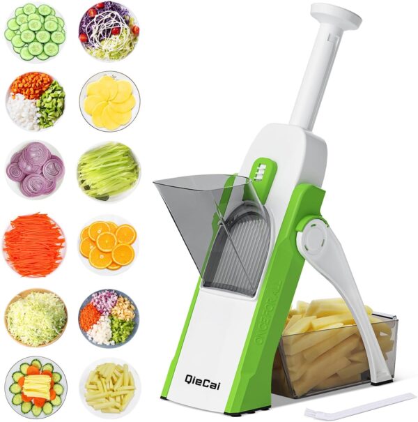 4 in 1 vegetable cutter chopper adjustable multi-function drum cutter vertical vegetable cutter kitchen shredder grater artifact (random color) - Image 7