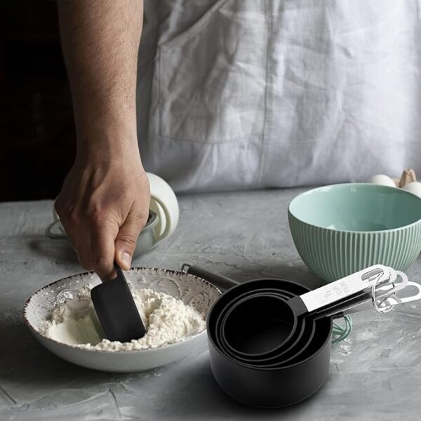 8pcs measuring cups spoons set for baking cake pastry cooking utensils stainless steel handle (random color) - Image 11