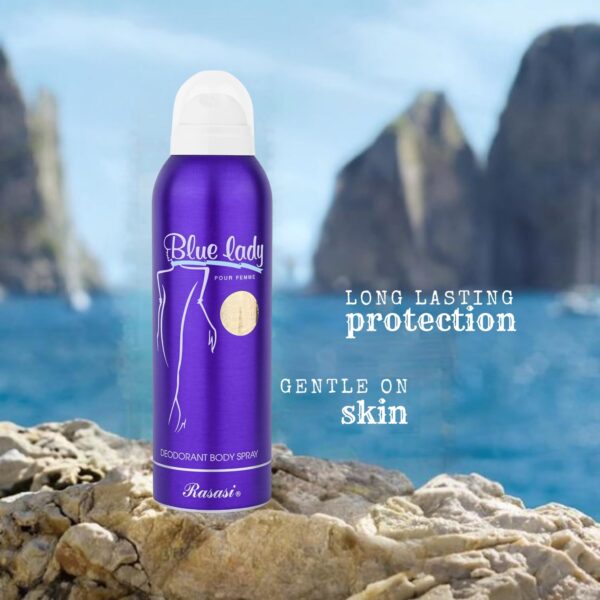 rasasi body spray ( blue lady ) - 200ml sensual and bold fragrance premium quality | luxury fragrance body spray for women ( original )