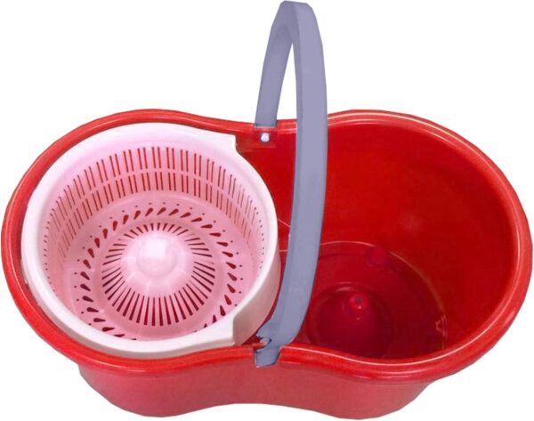 magic spin mop set - 360 degree microfiber mop head home clean tools microfiber ( plastic spinner ) - Image 2