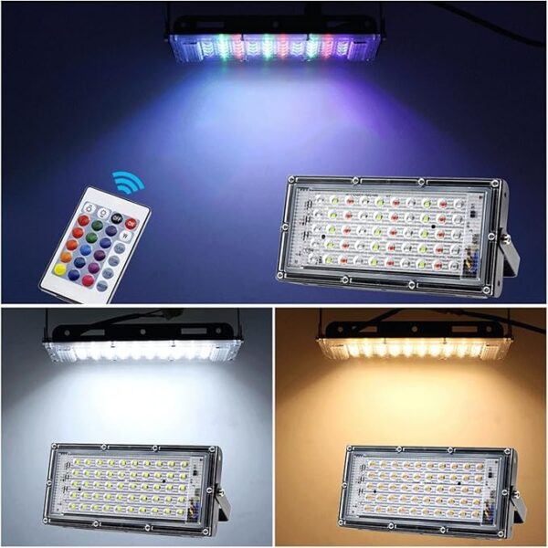 rgb led waterproof flood light | outdoor lighting for christmas, halloween, stage, garden, party - 50w - Image 7
