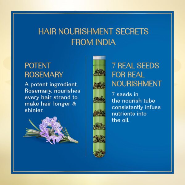 herbs india 7 seed hair oil with rosemary - 280 ml | nourishing herbal oil for lush, healthy hair - Image 9