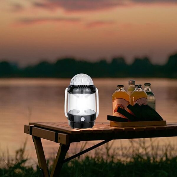 rechargeable 2-in-1 outdoor camping lamp & disco/fancy light stage light with usb cable (random color) - Image 4
