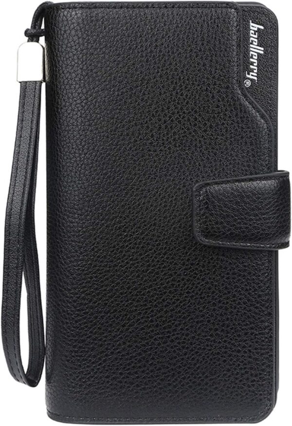 new men wallets pu leather business long zipper large capacity quality male purse with card holder multi-function wallet for men ( random color ) - Image 4