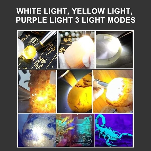 portable small jade jewelry gemstone currency notes identification led flashlight | gemstone detector torch with display (random color) - Image 18
