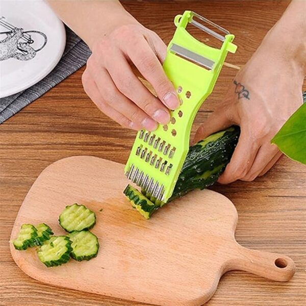 multifunctional fruit vegetables peeler grater shredder cutter - pack of 3 (random color) - Image 5