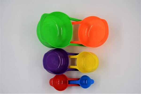 multi color measuring cup and spoon set - 6pcs (random colors) - Image 9