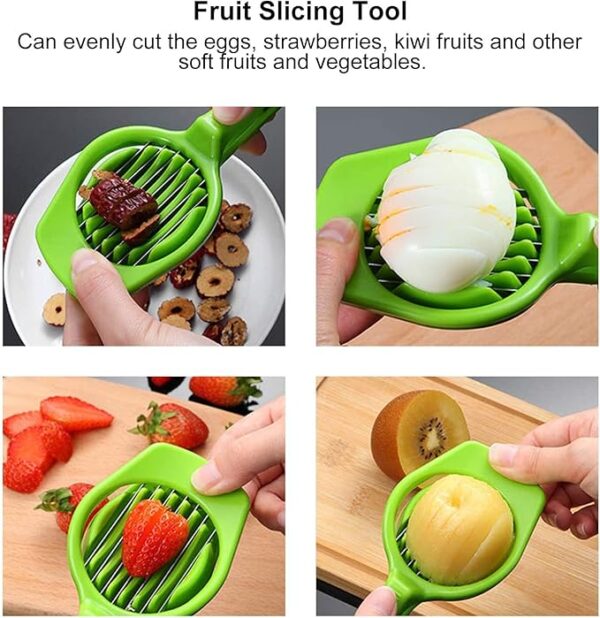handheld egg slicer fruit cutter multifunction kitchen accessories (random color) - Image 4