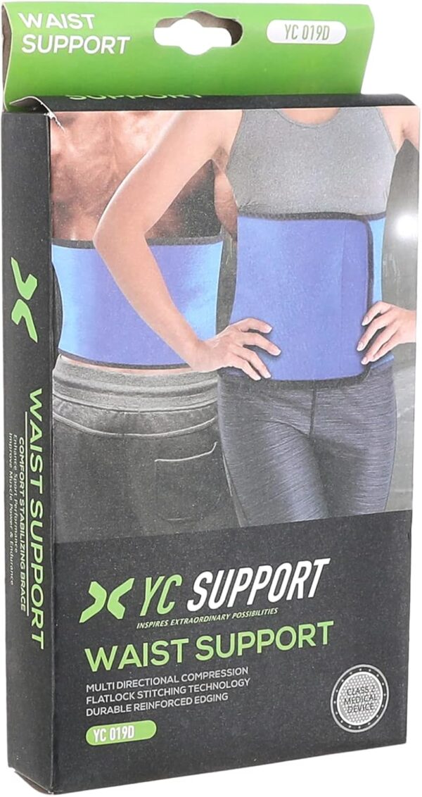 waist support slimming adjustable belt for both men and women fits for all (blue )