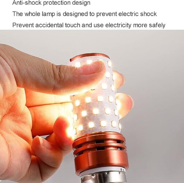 e14 led corn light lamp bulb | 3 in 1 light modes chandelier, candle led light for home & decoration - 12w/16w - Image 5