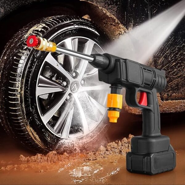 automatic cordless wireless car wash spray gun high pressure 48v lithium water jet foam car washer gun(single battery )