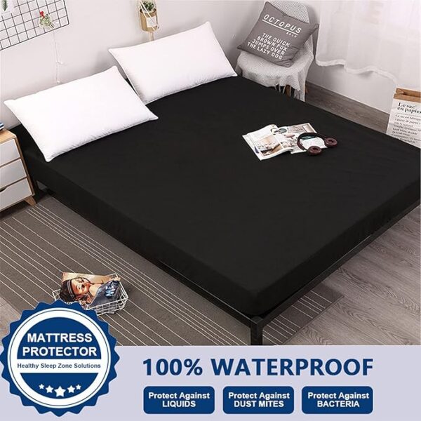 waterproof mattress protector | fitted breathable mattress cover - Image 12