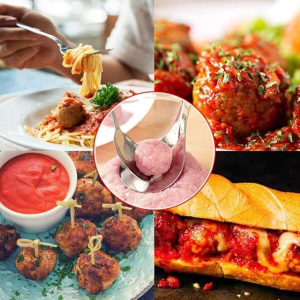 stainless steel tong meatball maker, non-stick meatball scoop spoon - Image 10