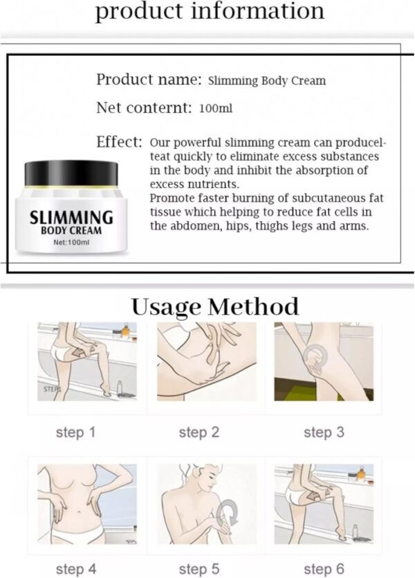 aichun beauty slimming body cream burning fat shrinking firming reducing wrinkles non-irritating | 3 days effective 100ml - Image 7