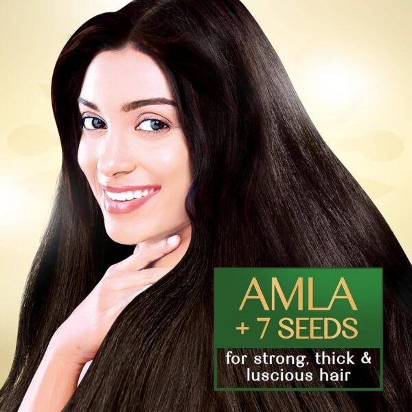 herbs india amla & 7 seeds hair oil - 280 ml, nourishing blend for hair growth, strength & shine - Image 4