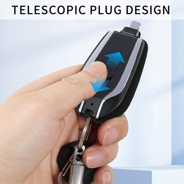 keychain portable charger, mini power emergency pod key ring cell phone charger, ultra-compact external fast charging power bank |(random color ) - Image 3