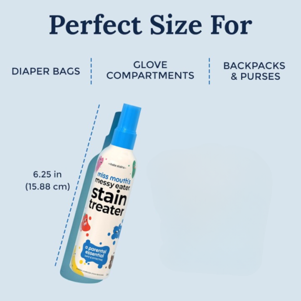miss mouth's messy eater stain treater spray - stain remover - newborn & baby essentials - no dry cleaning food, grease, coffee off laundry, underwear, fabric - 100ml (for every color) - Image 9