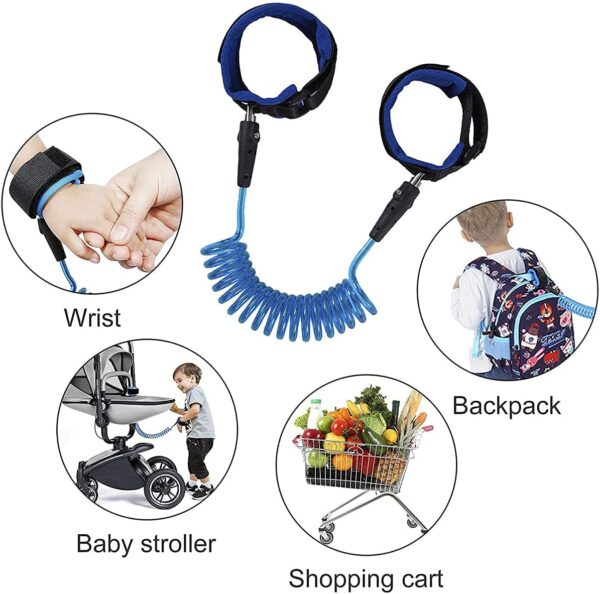 baby child anti lock wrist safety hand belt band for travelling purpose,safe secure (random color) - Image 2