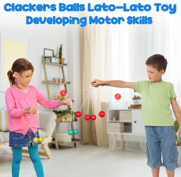 lato toy tok tok old school toy click clack ball bump ball clackers decompression ball pro-clackers ball - Image 15