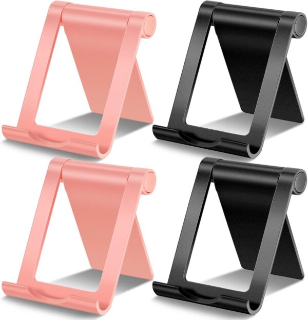 portable mobile phone holder multi-angle universal mobile phone stand 360° rotateable phone holder, foldable smartphone stand (random color) - Image 6