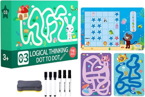 kids magical education learning book | pre school toddler copybook | learning activities for kids children magical tracing workbook (76 pages stage 03 )