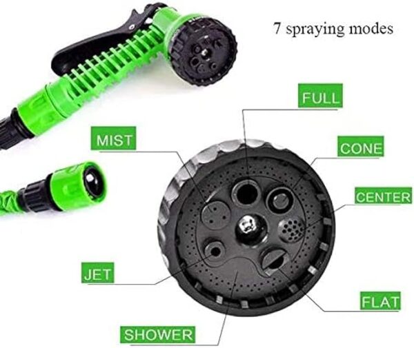 magic hose pipe | water spray | pressure water spray jet gun |  expandable, flexible garden water hose for car wash, bike wash, home and garden 150 ft (random color) - Image 3
