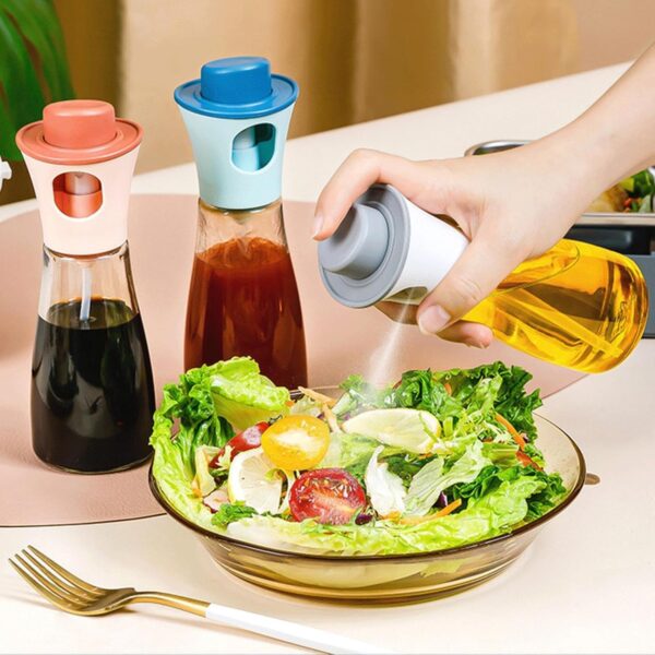 oil spray dispenser / oil spray bottle pump for cooking, bbq, baking, frying, salad (random color) 170ml