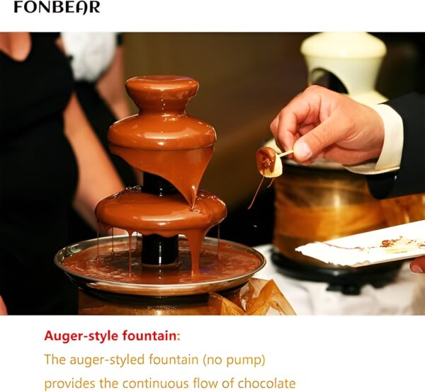 chocolate fountain 3-tier mini chocolate tower three layer melting fondue pot - Image 12