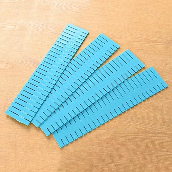 4 pcs - diy plastic drawer grid separator divider partition storage organizer (random color) - Image 5