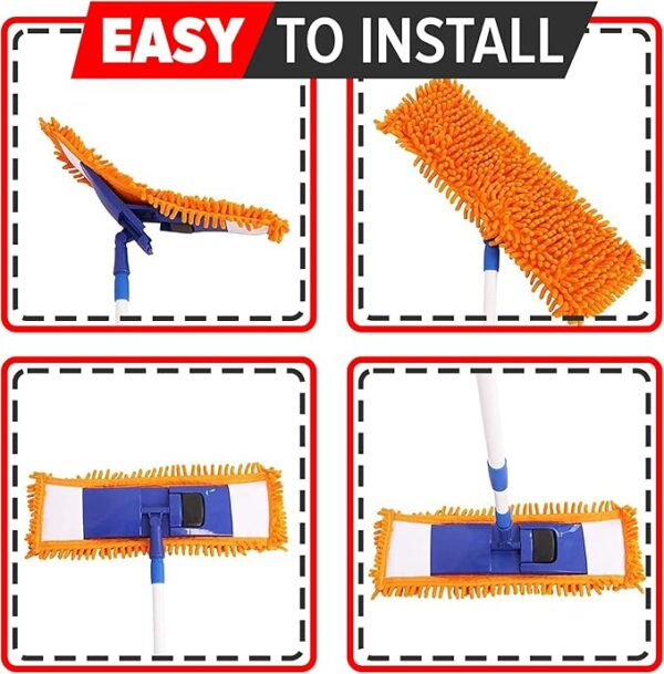 universal microfiber mop duster pads head | refill replacement micro fiber cloth  (random color) - Image 8