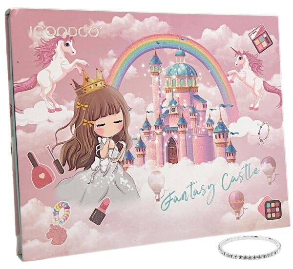 beauty makeup kit for doll girls children's cosmetics makeup eyeshadow palette nail polish blush carrying box cosmetic bag set - Image 4