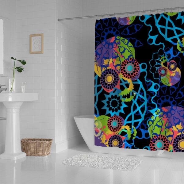 bathroom shower curtain ,modern waterproof with 12 hooks(random ) - Image 10