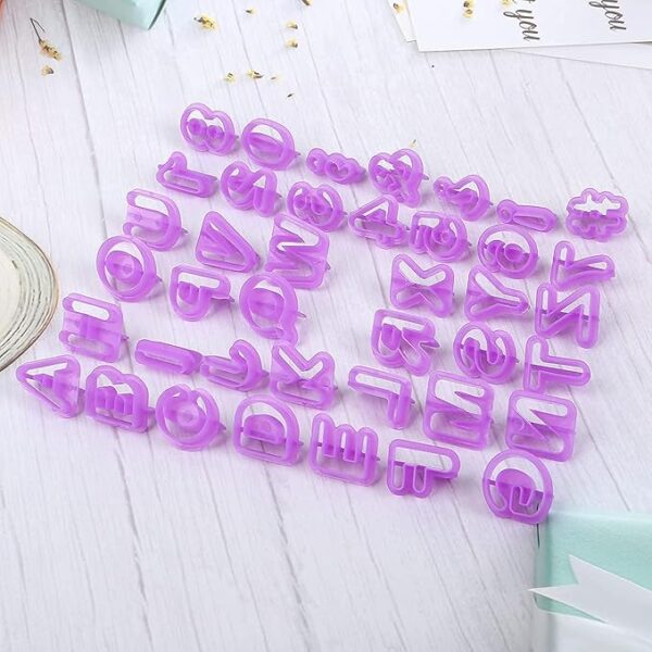 40pcs upper alphabet capital letters number cutter | cake decorating mini fondant mould tools for sugar craft biscuit pastry plunger baking - Image 4