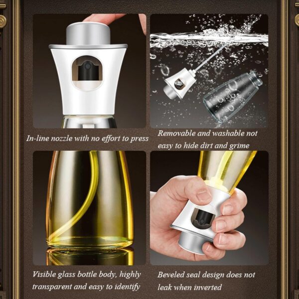 oil spray dispenser / oil spray bottle pump for cooking, bbq, baking, frying, salad (random color) 170ml - Image 8