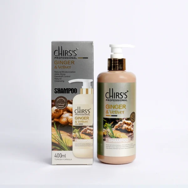 chirs's uk  ginger and vetiver shampoo  2in1 turkish formula (400ml) - Image 2