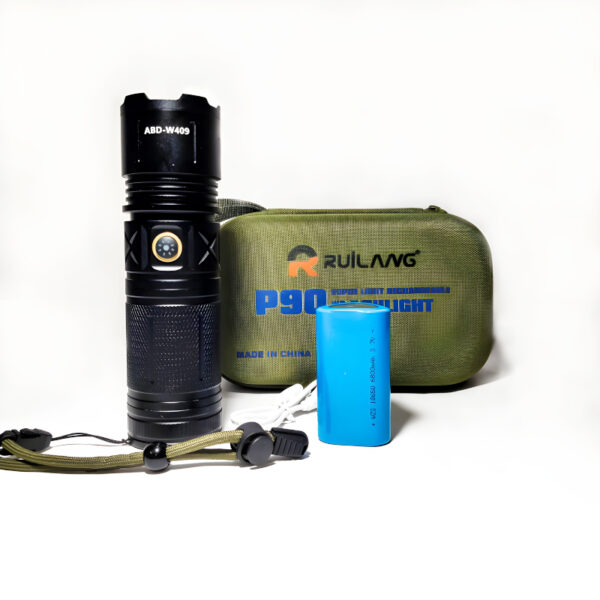 p90 imported super bright rechargeable torch powerful 1 km long range led flashlight