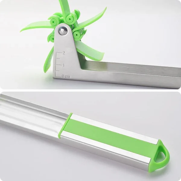 windmill watermelon cube cutter | watermelon slicer cutter, stainless steel watermelon cutter wheel fruit knife melon knife corer kitchen gadgets, practical tool for fruit vegetable salad - Image 9