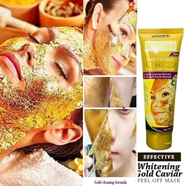 wokali gold caviar mask face peel off mask rejuvenating skin care gold mask for women and for girls - Image 2