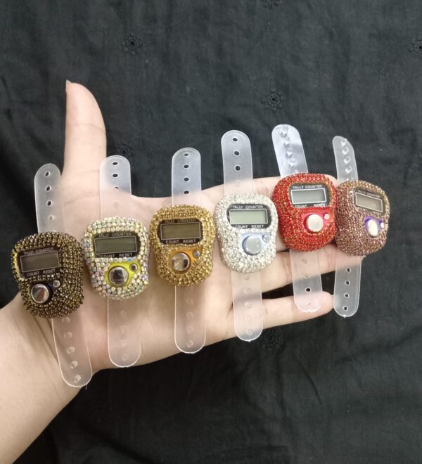 pack of 5 mini finger ring fancy counter tasbeeh  5digit portable digital  lcd display talley counter ziker tasbeeh digital counter tasbeeh (random color) - Image 4