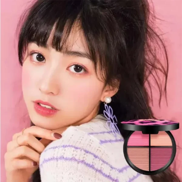 kaxier new four color blusher dyeing plates for professional pink console makeup - Image 3