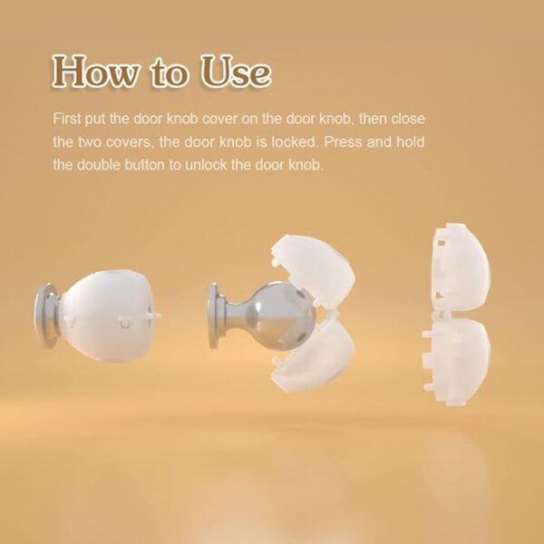 2 pcs door knob cover baby safety door knob covers doorknob locks child children kids proof(random color ) - Image 18